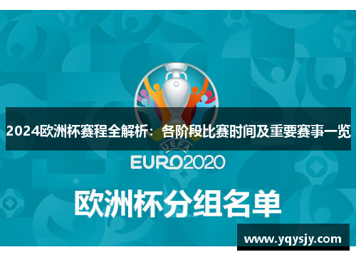 2024欧洲杯赛程全解析：各阶段比赛时间及重要赛事一览